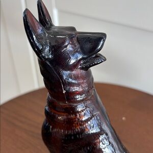Avon Black and Brown Dog Glass Figurine